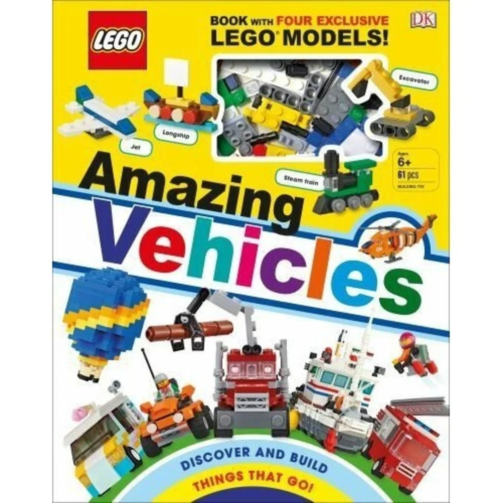 Lego Amazing Vehicles Book w/ Pcs Build Set DK Steam 2020